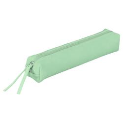 CUIR TEINTÉ Trousse SLIM 19,5x2,5x4 cm Vert pistache