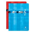 Cahier Musique & Chant piqué 24x32cm 48 pages grands carreaux Couleur aléatoire - Assortis