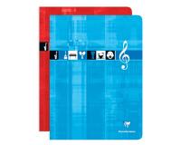 Cahier Musique & Chant piqué 24x32cm 48 pages grands carreaux Couleur aléatoire - Assortis