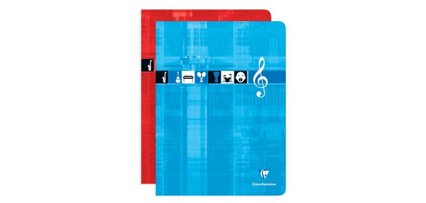 Cahier Musique & Chant piqué 24x32cm 48 pages grands carreaux Couleur aléatoire - Assortis