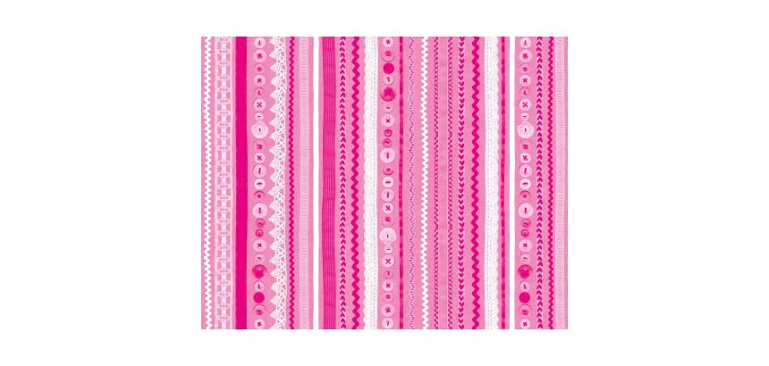 * Pochette 3 Feuilles Identiques Ref 593 - Rose