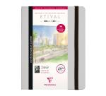 Etival Aquarelle carnet cousu 24F 21x16cm 300g grain fin (papier buvard) - Gris