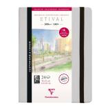 Etival Aquarelle carnet cousu 24F 21x16cm 300g grain fin (papier buvard) - Gris