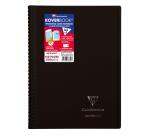 Cahier reliure intégrale enveloppante Koverbook A4 160 pages petits carreaux couverture polypropylène transparent - Assortis