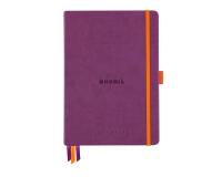 Rhodiarama Goalbook rembordé rigide A5 240 pages dot papier ivoire 90g - Violet