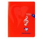 Cahier Musique & Chant piqué Mimesys 17x22cm 56 pages grands carreaux Couleur aléatoire - Assortis