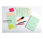 Pk 100 Exa Record Cards 148x21 5/5 Ast - Assorted colours