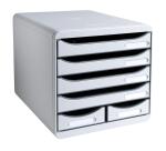 Module de classement Big Box Maxi 6 tiroirs Office - Gris lumière
