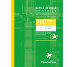 Copies doubles sous étui 16,5x21cm 200 pages non perforées petits carreaux + marge - Blanc