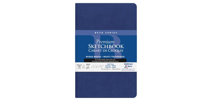 Beta Series carnet souple 26F 21,6x14cm 270g - Blanc