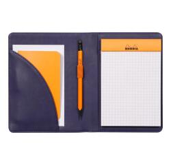 Rhodiarama livret porte-bloc N°13 pour bloc ou carnet format A6 - Bleu nuit