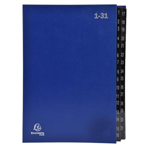 Clasificadores Ordonator ® lomo extensible pestañas impresas Clasifi cadores economicos - Tamaño: 25x33 cm para: A4 - Azul