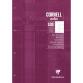 Bloc de cours CORNELL encollé grand côté A4 200 pages perforées 4 trous Cornell petits carreaux - Prune