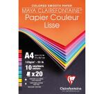 Maya bloc collé 20F A4 120g - Assortiment vif