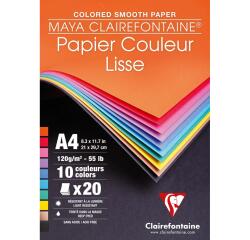 Maya bloc collé 20F A4 120g - Assortiment vif