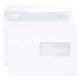 Boite de 500 Enveloppes Blanches C5-162x229mm - Auto-Adhésives - 80g/m2 - Fenêtre Papier Cristal de 45x100 (position 62/20) - Blanc