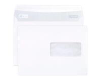 Boite de 500 Enveloppes Blanches C5-162x229mm - Auto-Adhésives - 80g/m2 - Fenêtre Papier Cristal de 45x100 (position 62/20) - Blanc