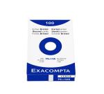 Estuche Exacompta de 100 fichas Exacompta cartulina Bristol - liso sin taladro 75x125mm - Blanco