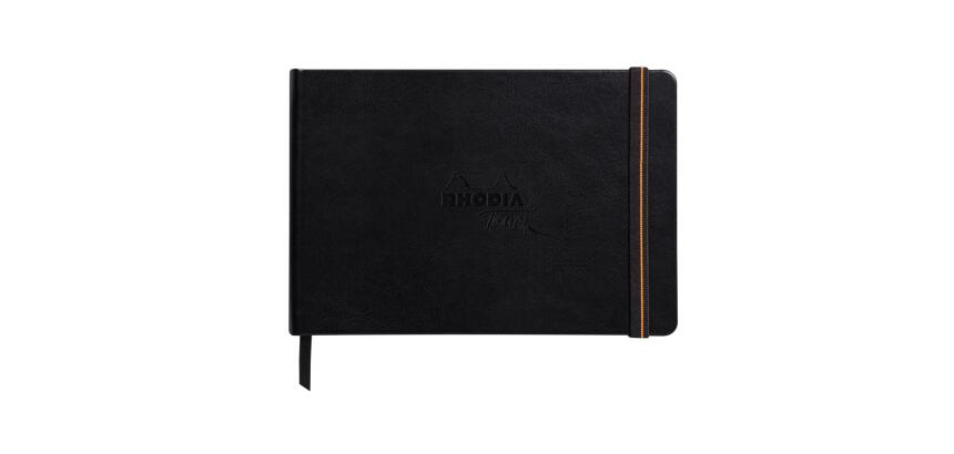 Rhodia Touch Mixed Media Book, papier Paint'On extra-blanc 250g - A5 paysage, 40 pages - Noir