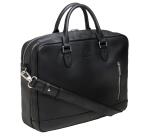 Exactive leather Laptop Double Bag black - Black