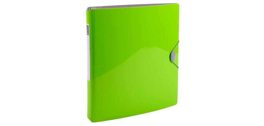 Carpeta con anillas de polipropileno rígida, 4 Anillas: 30 mm en formato redondo, Lomo: 5 cm, Iderama