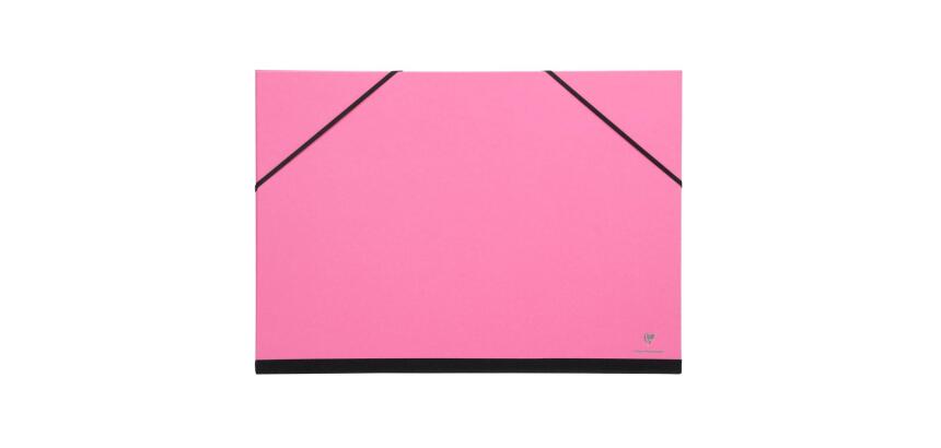 Carton à dessin Couleur à élastiques 52x72cm - Fuchsia