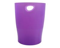 Papelera ECOBIN, 15 Litros + asas, 26,3 x26,3x33,5 cm - CHROMALINE (translucido)