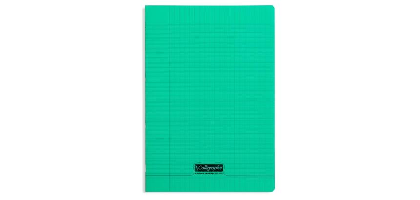 Cahier piqué 8000 POLYPRO A4 48 pages grands carreaux 90 g - Vert