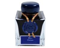 Encre 1670 à paillettes dorées 50ml - Bleu