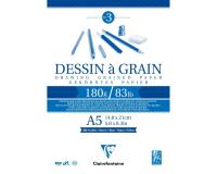 Dessin à Grain bloc collé 30F A5 180g