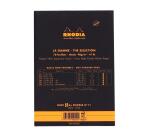 Bloc agrafé Rhodia le R N°11 7,2x10,5 cm 70 feuillets ligné 90g - Noir