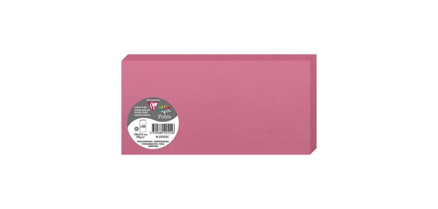 Paquet de 25 cartes pliées Pollen 106x213mm 210g/m²