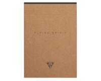 Bloc entoilé en-tête Flying Spirit Kraft A5 140 pages détachables ligné motifs assortis papier ivoire 90g - Brun