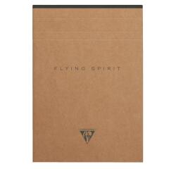 Bloc entoilé en-tête Flying Spirit Kraft A5 140 pages détachables ligné motifs assortis papier ivoire 90g - Brun