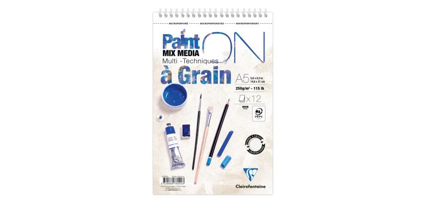 PaintON à Grain bloc spiralé 12F A5+ 250g