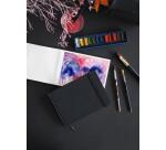 Rhodia Touch Watercolor Book, papier 100% coton grain satiné 300g - 15x15 cm, 40 pages - Noir