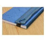 Trousse plate en cuir à élastique Age Bag 20x4,5 cm - Bleu
