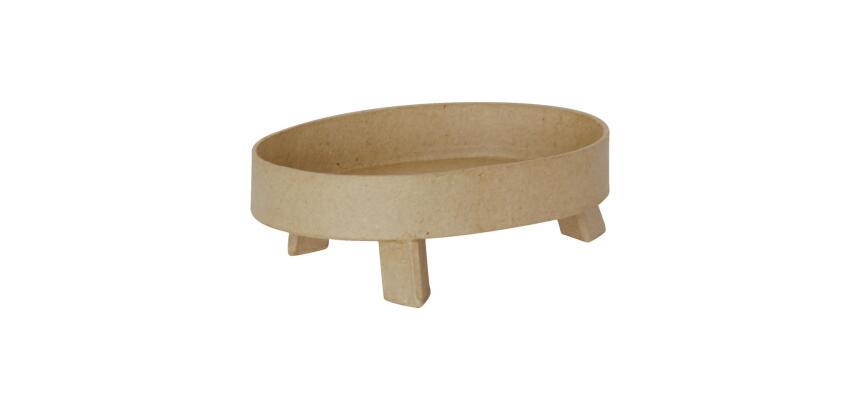 Vide poche 3 pieds oval 13x9x4cm - Kraft