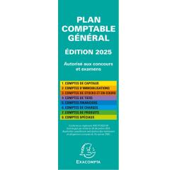 Plan comptable général accordéon 19x7,5cm - Vert
