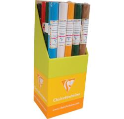 CARTON ONDULÉ, 20 rouleaux moyenne cannelure 300g/m2 au format 50x70cm (en présentoir) - Assortiment