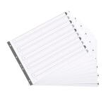 Intercalaires imprimés à touches plastifiées - 10 touches 1 à 10 - A3 - Blanc