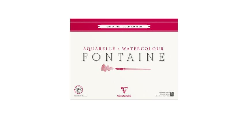 Fontaine bloc collé 4 côtés 25F 42x56cm 300g grain fin