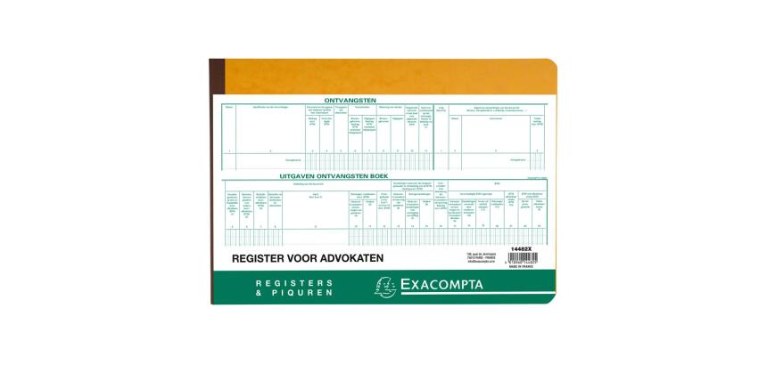 Piqûre Recettes et dépenses - Avocats - texte NL - 80 pages