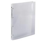 Classeur 4 anneaux plastifié Exacompta Crystal Clear A4 - Dos 1,5 cm tranparent