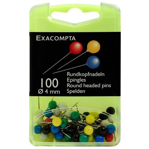 Exacompta Roundhead Pins (Box of 100)