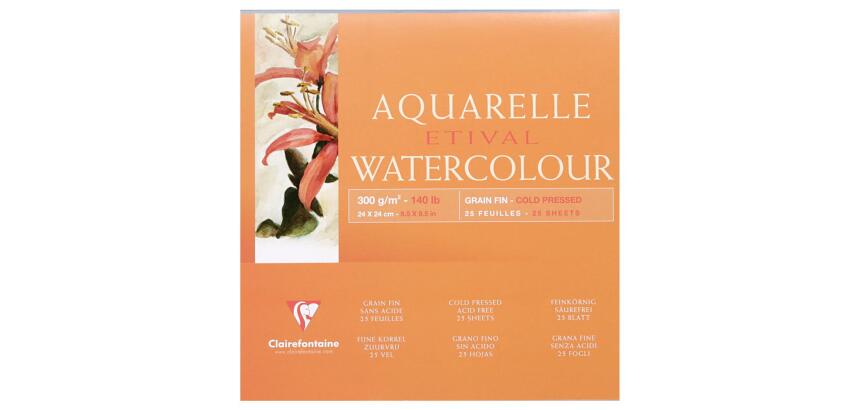 Etival bloc collé 4 côtés 25F 24x24cm 300g grain fin