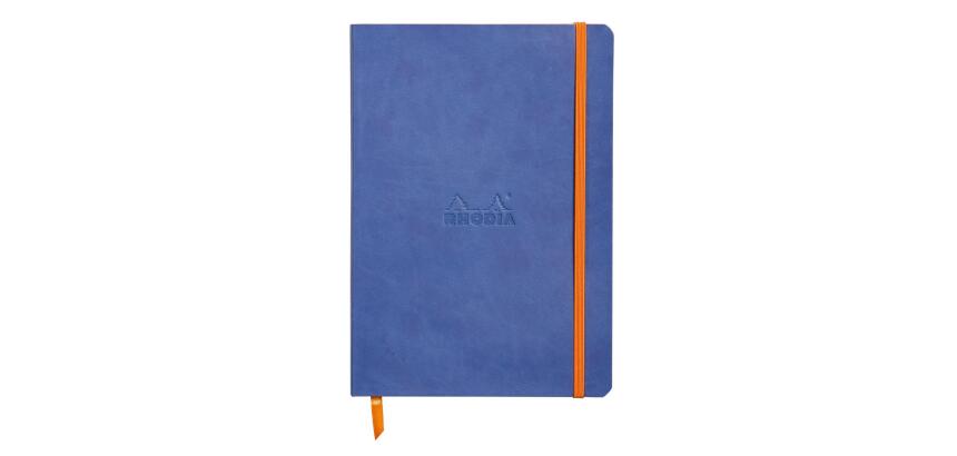 Rhodiarama carnet souple SAPHIR A5 160 pages 5/5 papier ivoire 90 g/m2, fermeture élastique - Saphir