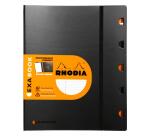 Exabook Rhodiactive rechargeable reliure intégrale A4+ 160 pages ligné+MC 80g - Noir