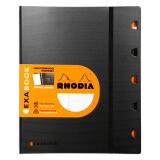 Exabook Rhodiactive rechargeable reliure intégrale A4+ 160 pages ligné+MC 80g - Noir