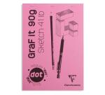 GraF'it dot bloc agrafé 80F A4 90g - Aléatoire